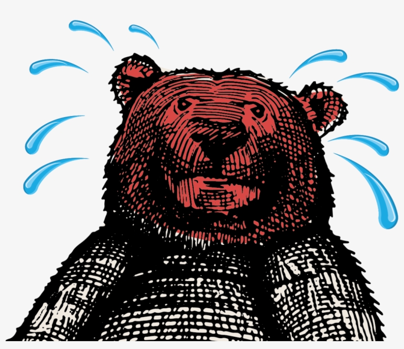 Melting Bear Head - Kodiak Bear, transparent png #3549660