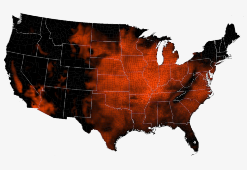 Noaa Visualization Showing High Temperature From July - November 8 2016 Polls, transparent png #3549807