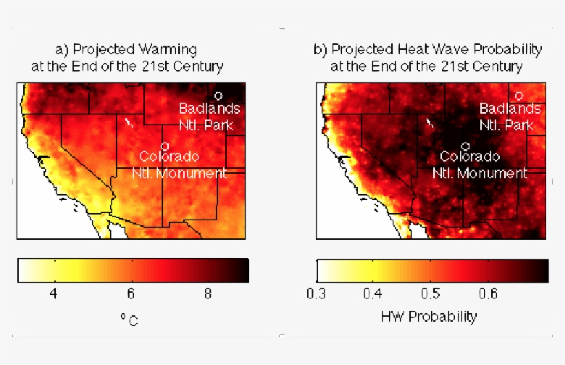 Background Warming Is Greater At Badlands National - Diagram, transparent png #3549856