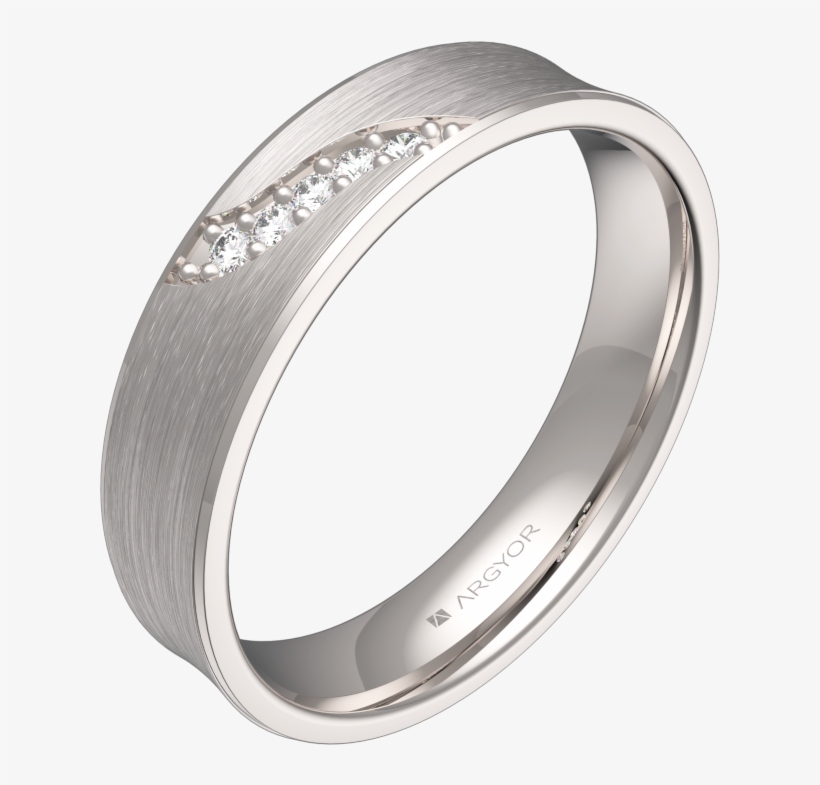 Un Anillo De Boda En Oro Blanco Y Diamantes Ideal Si - Aliança Com Pedrinha Em Cima, transparent png #3550357