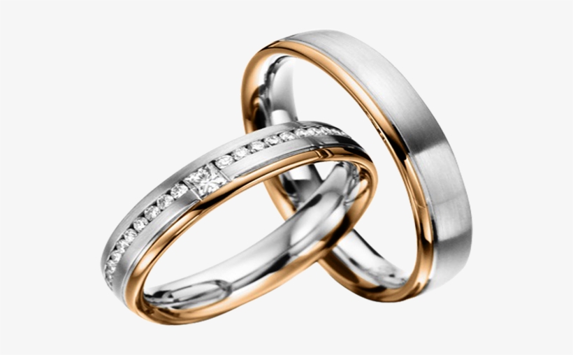 Anillos Para Matrimonio Lima - His & Hers Wedding Rings,10k Two Tone Gold Matching, transparent png #3550790