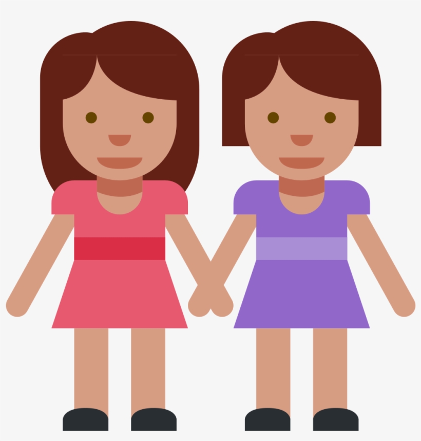 Bisexual Orientation, Lesbian Identity - Emoji De Pareja De Mujer, transparent png #3550804