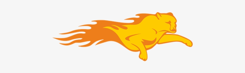 Vinilo Decorativo Tattoo Puma Amarillo En Llamas - Leopard, transparent png #3551133