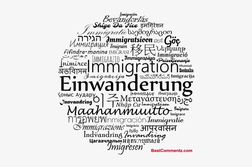 Legal Immigrants Who Assimilated Are What Made America - Immigration In Different Languages, transparent png #3551242