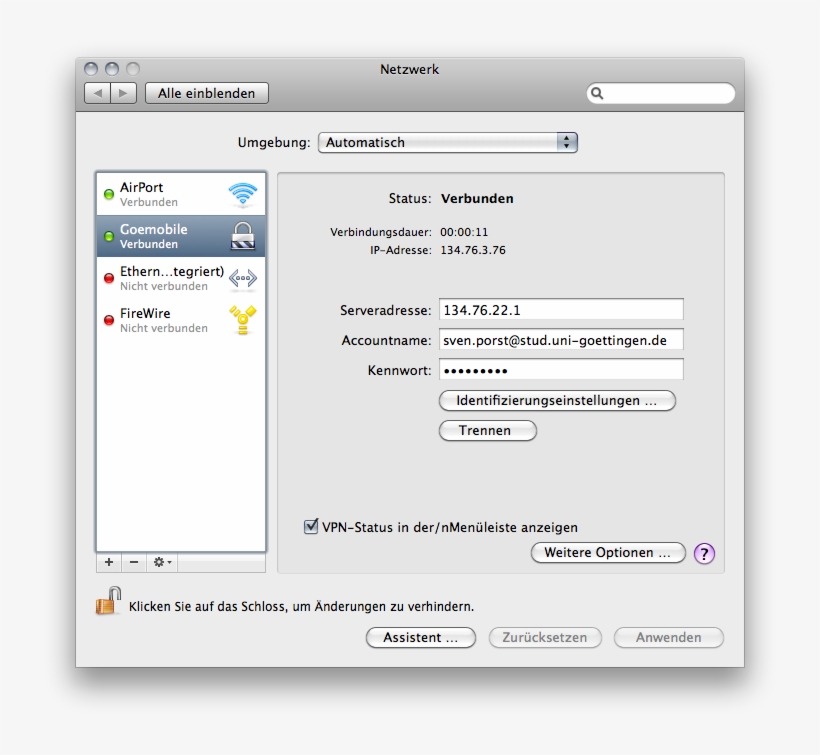 Cisco Vpn Connection In Mac Os X - Mac Network, transparent png #3551854