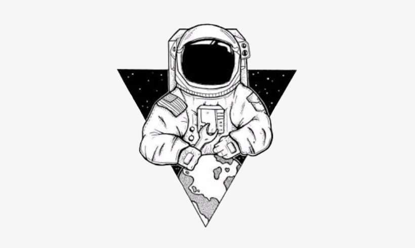 Astronauta Universo Tumblr Blancoynegro - Imagenes Tumblr De Astronautas, transparent png #3552351