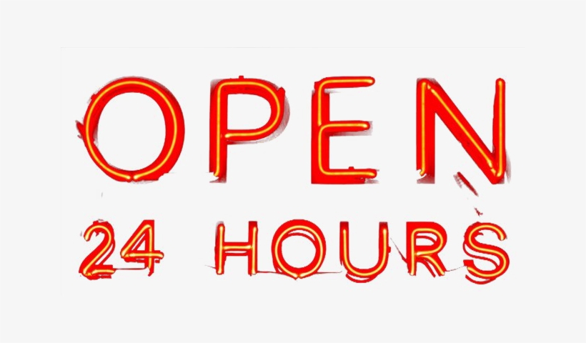 24 Hours Png Photos - Neon Lighting, transparent png #3552537