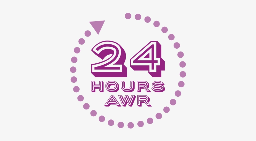 24 Hours Pink Png, transparent png #3552617