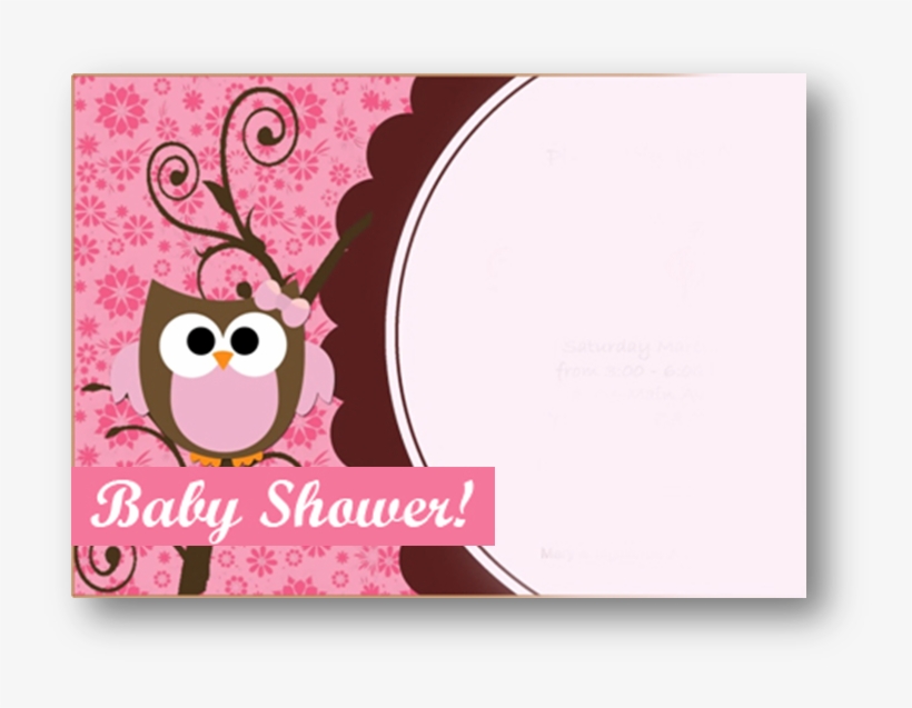 Invitaciones Para Baby Shower Nina - Invitacion De Buho Para Baby Shower, transparent png #3552903