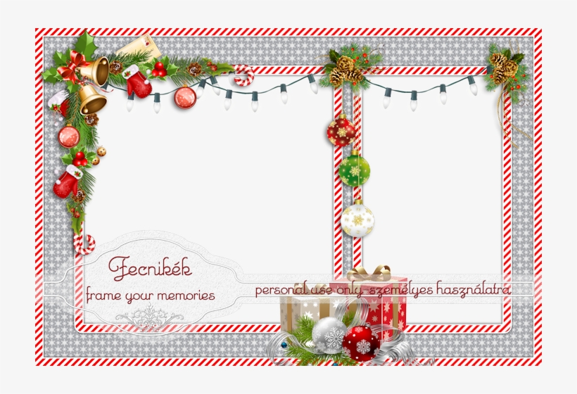 Double Christmas Frame - Picture Frame, transparent png #3553060
