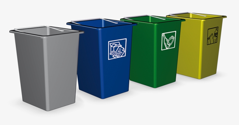 Contenedor De Desperdicios Y Reciclaje En Colores - Cubos Reciclaje Png, transparent png #3553526