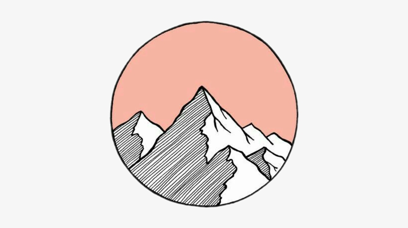 Mountains In A Circle Drawing, transparent png #3553546