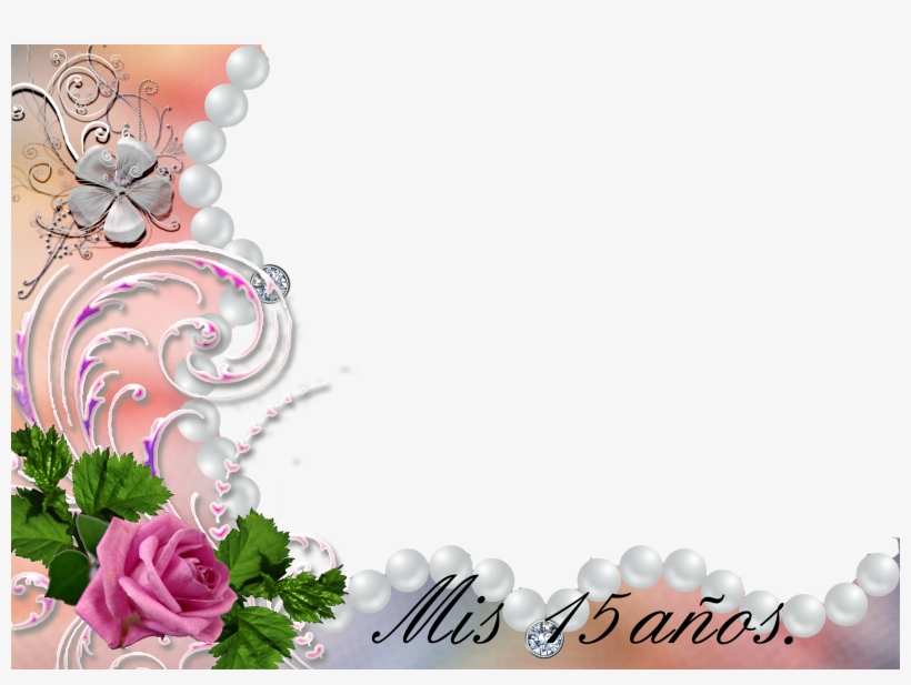 Resultado De Imagen Para Invitaciones Con Flores Para - Fondo Para Tarjetas De Quinceañera, transparent png #3554123