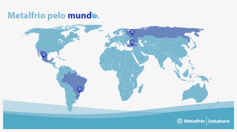Metalfrio Pelo Mundo V2 - World Map Gray No Labels, transparent png #3554983