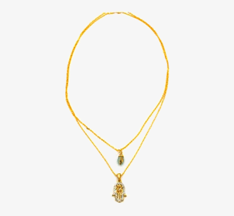 Cadenas Mano Hamsa Y Murano Gota Verde - Cadenas De Mujer Png, transparent png #3555843