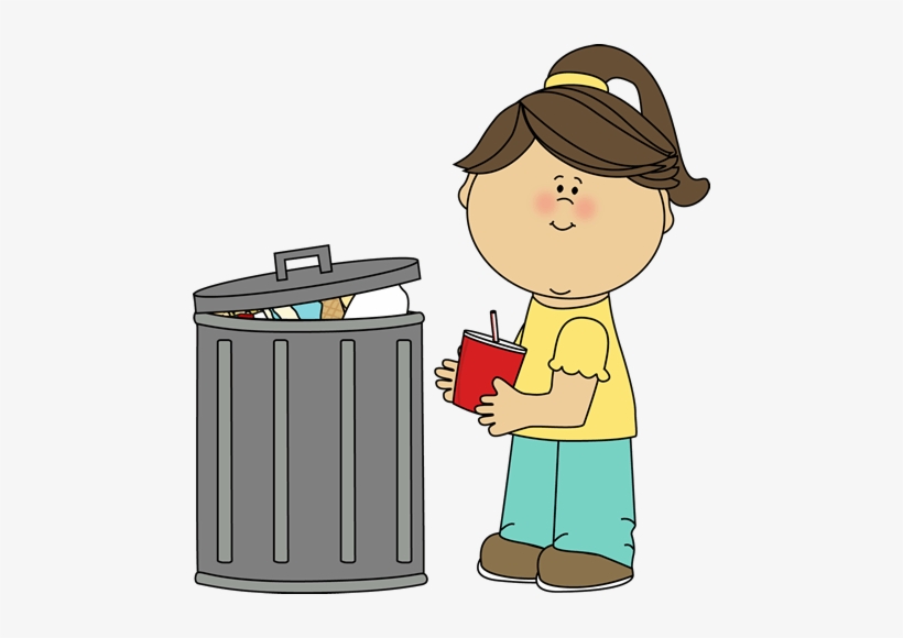 Trash Pick Up Clipart - Put The Trash In The Trash Can, transparent png #3556459