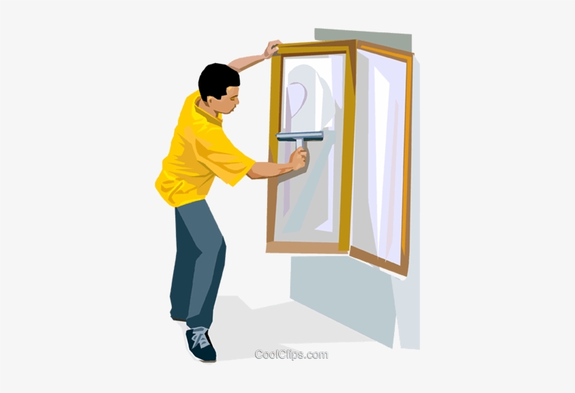 Lavar Las Ventanas Libres De Derechos Ilustraciones - Window Cleaning Clip Art, transparent png #3557250