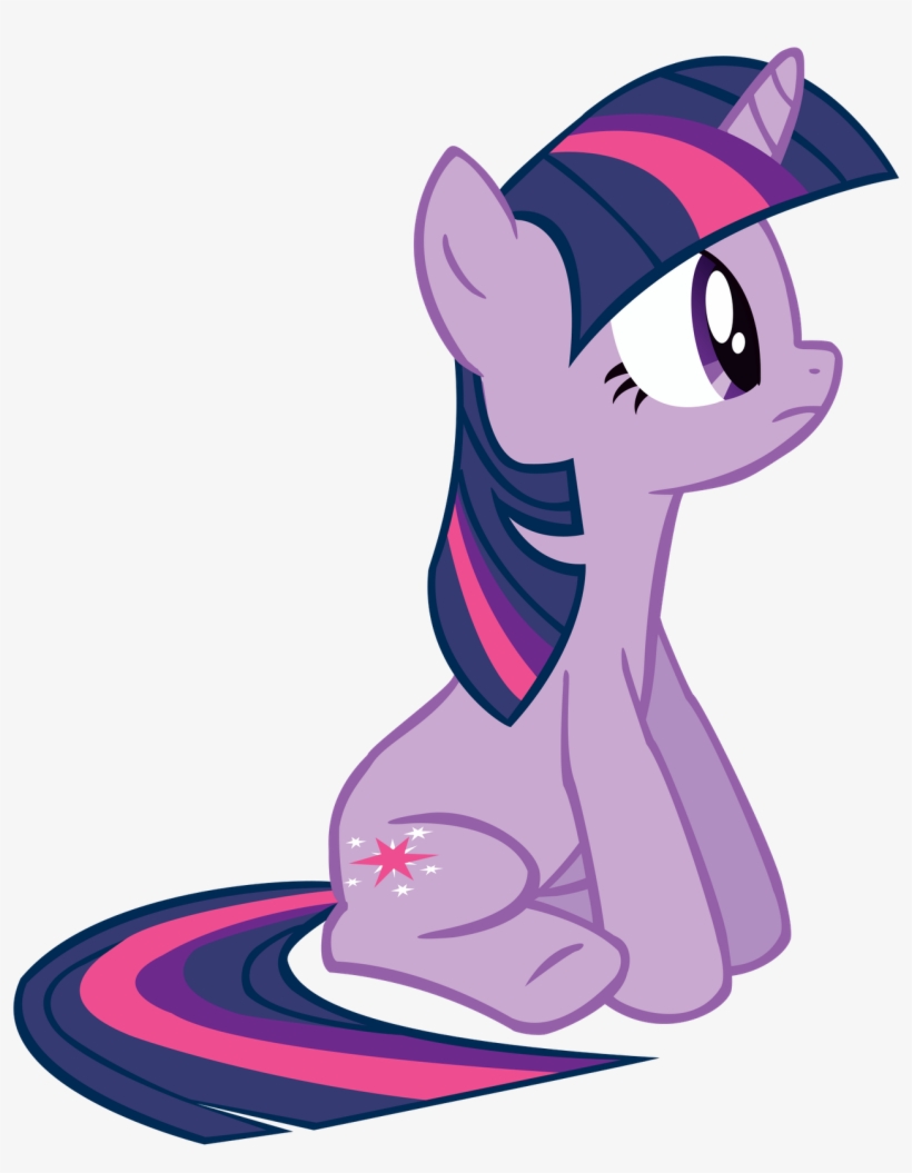 Because When Pones Sit Down Their Cutie Mark Is Sideways - Mlp Twilight Sitting Down, transparent png #3558069