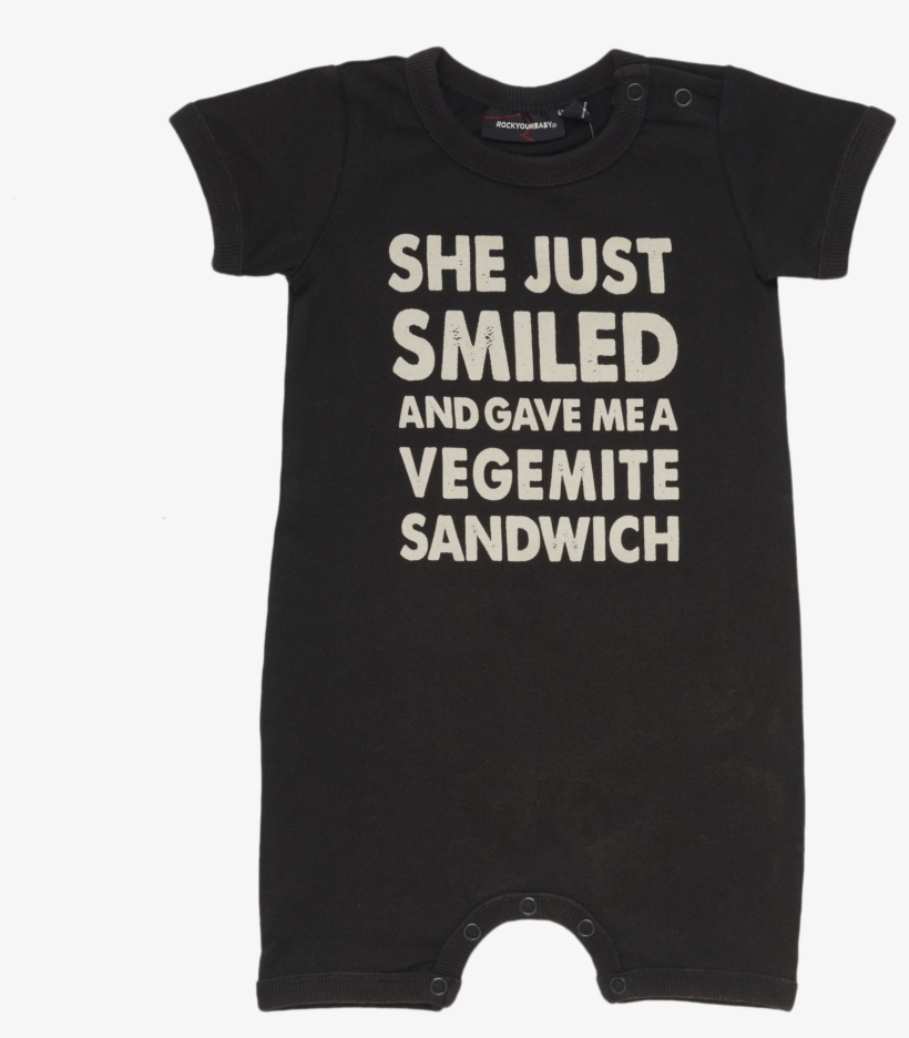 Vegemite Sandwich - Ss Playsuit - She Just Smiled And Gave Me A Vegemite Sandwich T Shirt, transparent png #3558102