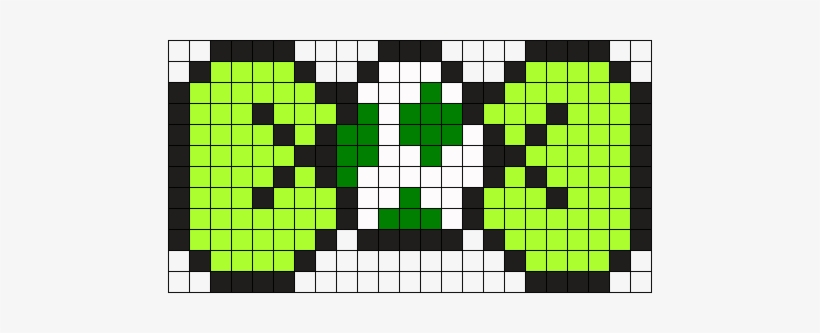 Yoshi Egg Boww Perler Bead Pattern / Bead Sprite - Green Mushroom Pixel Art, transparent png #3558447