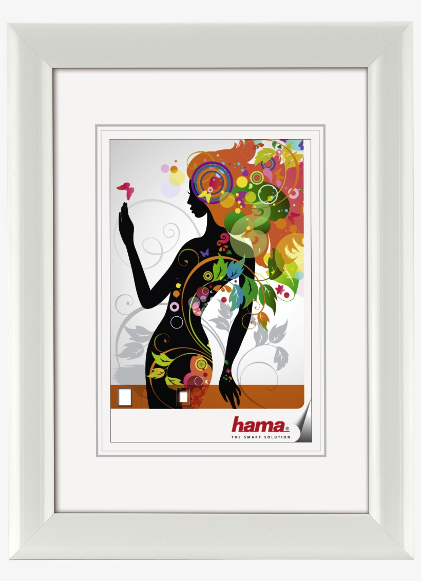 "malaga" Plastic Frame, White, 10 X 15 Cm - Siluetas De Mujeres A Color, transparent png #3559290