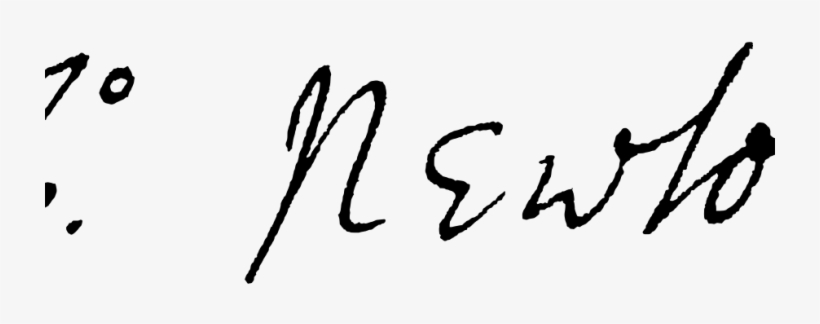 Frases Célebres De Isaac Newton - Sir Isaac Newton Signature, transparent png #3559595