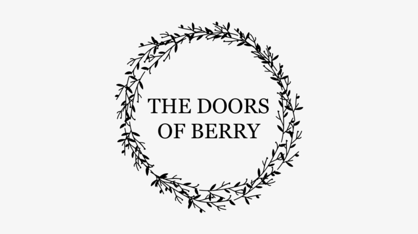 Our Wreath Collections - Berries Wreath Black And White, transparent png #3559907