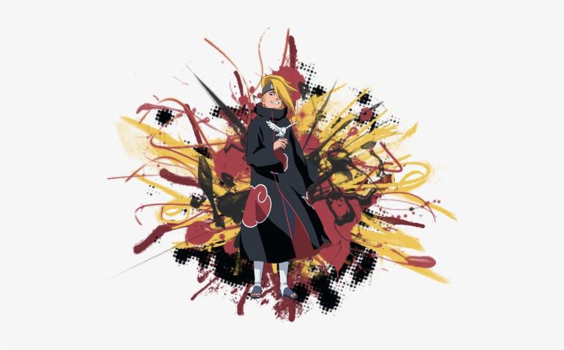 Naruto Shippuden: Deidara Wall Scroll Ge5245, transparent png #3560000