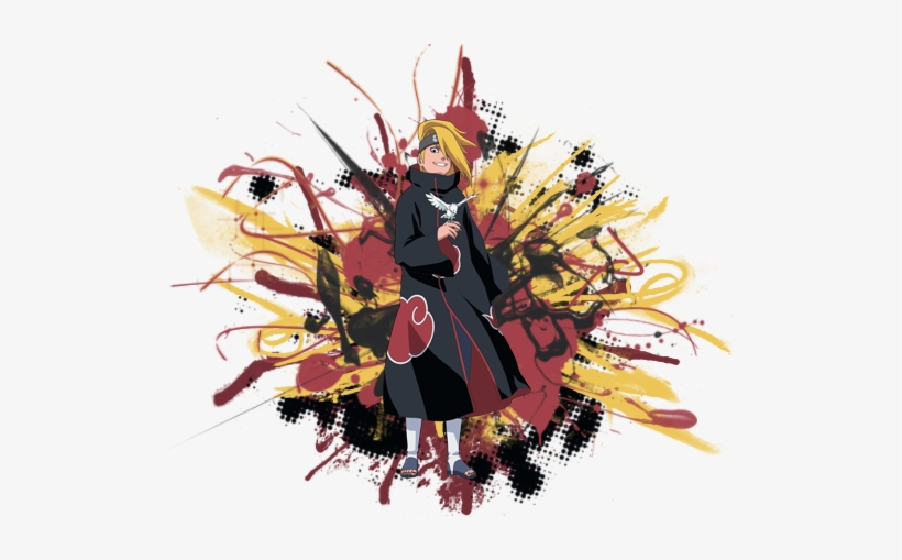 Naruto Shippuden: Deidara Wall Scroll Ge5245, transparent png #3560000