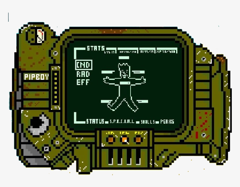 Fallout Pipboy Pixelart Template - Fallout 4 Pip Boy Pixel Art, transparent png #3560024