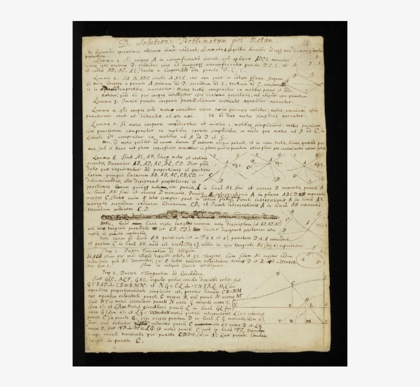 This Set Of Papers Documents Some Of Newton's Early - Book, transparent png #3560048