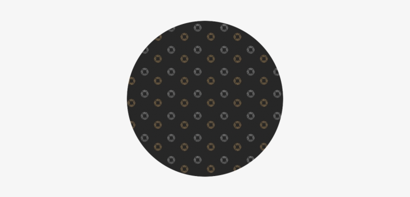 Gold & Silver Wreaths On Black Round Mousepad - Polka Dot, transparent png #3560214