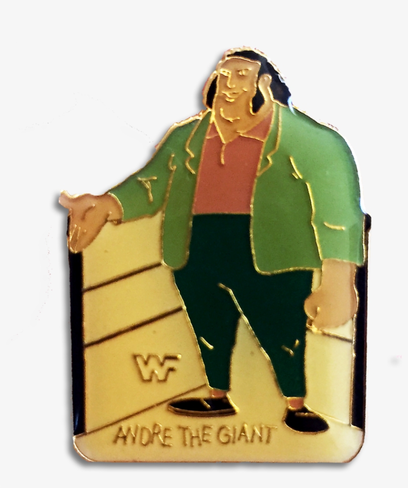 Vintage Andre The Giant - Wwf Wrestling Personalities (3) Enamel Metal Figure, transparent png #3560470