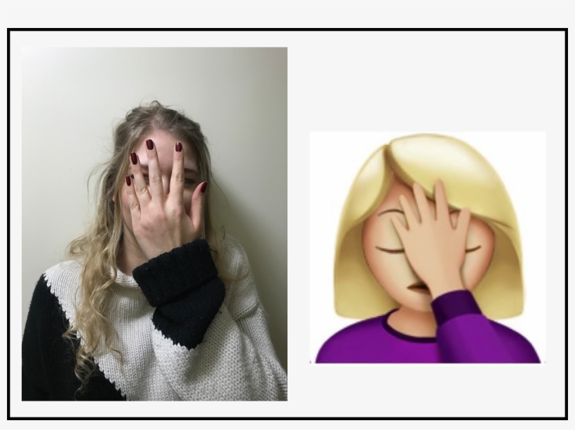 But Do You Know What They All Mean Do They Even Mean - Emoji Girl Hand On Face, transparent png #3561175