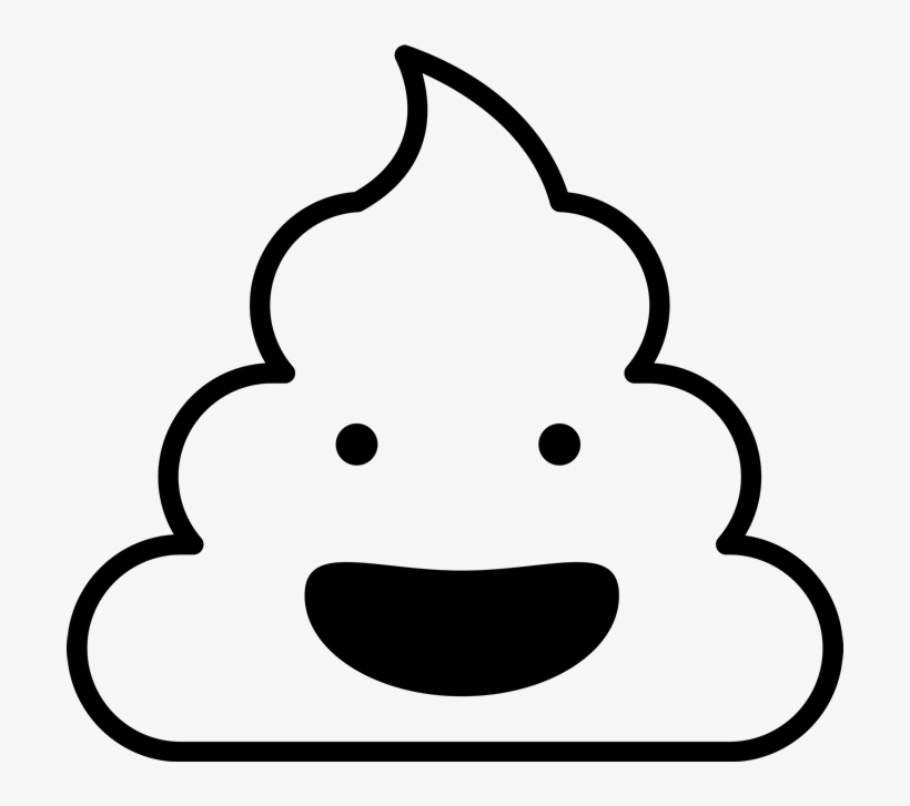 Happy Face Poop Emoji Rubber Stamp - Unicorn Poop Emoji Coloring Pages, transparent png #3561392