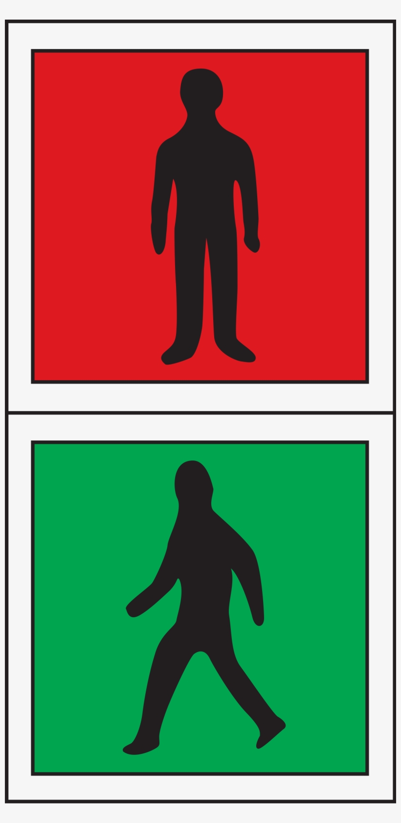 Open - Stop Light For Pedestrian Road Signs, transparent png #3561660