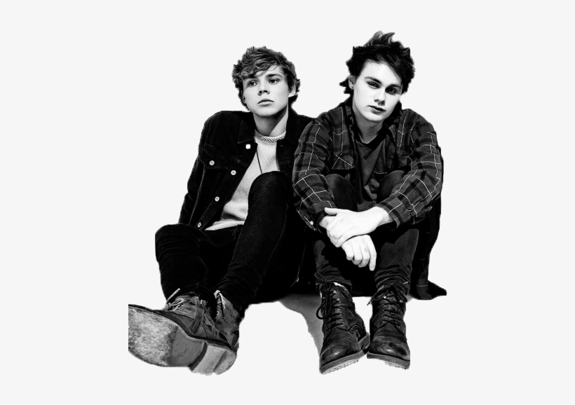 Ashton Irwin/michael Clifford Pop Up - Gb 5 Seconds Of Summer Sitting Framed Collector Print, transparent png #3561954