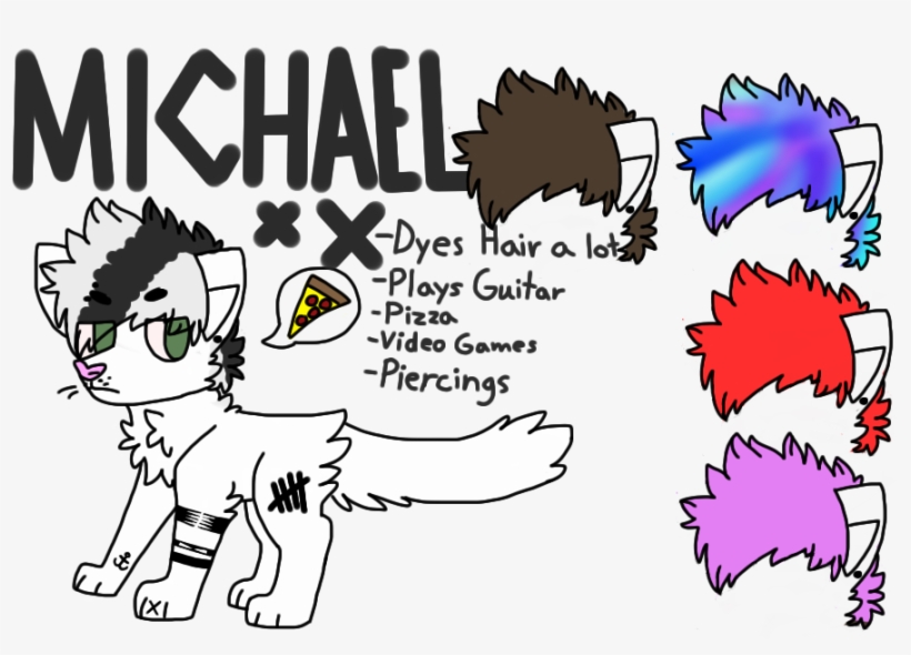 Based On Michael Clifford From 5sos, He's A Cat - Cartoon, transparent png #3562050