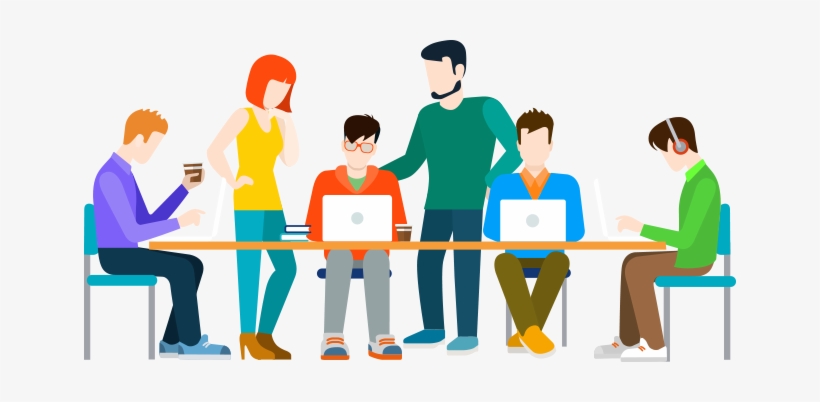 Coworking-illustration - Co Working Space Flyer, transparent png #3562278