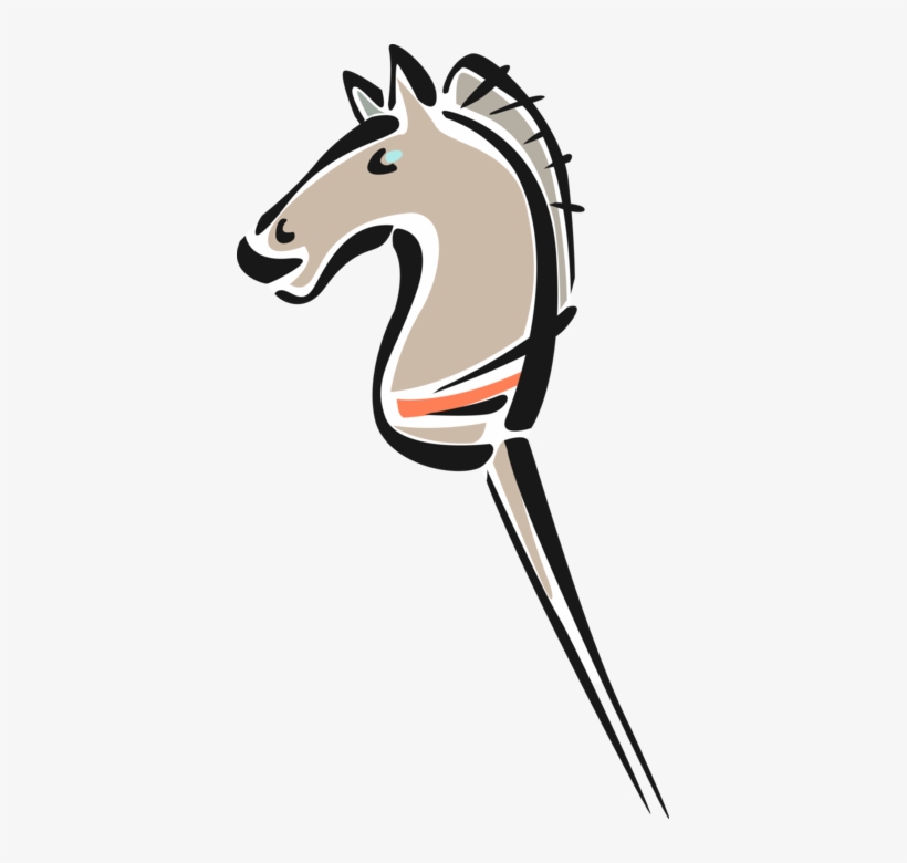 Vector Illustration Of Riding Toy Hobby Horse, transparent png #3562304