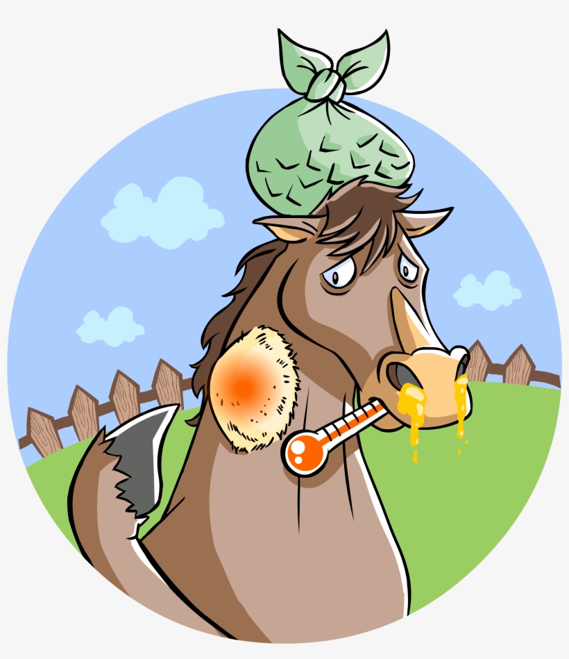 Drawing Of A Sick Horse - 動物 疾病, transparent png #3562427