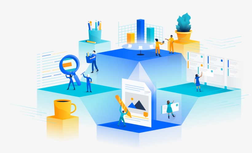 Hero Illustrations Contain More Than 3 People And Their - Atlassian Illust, transparent png #3562455