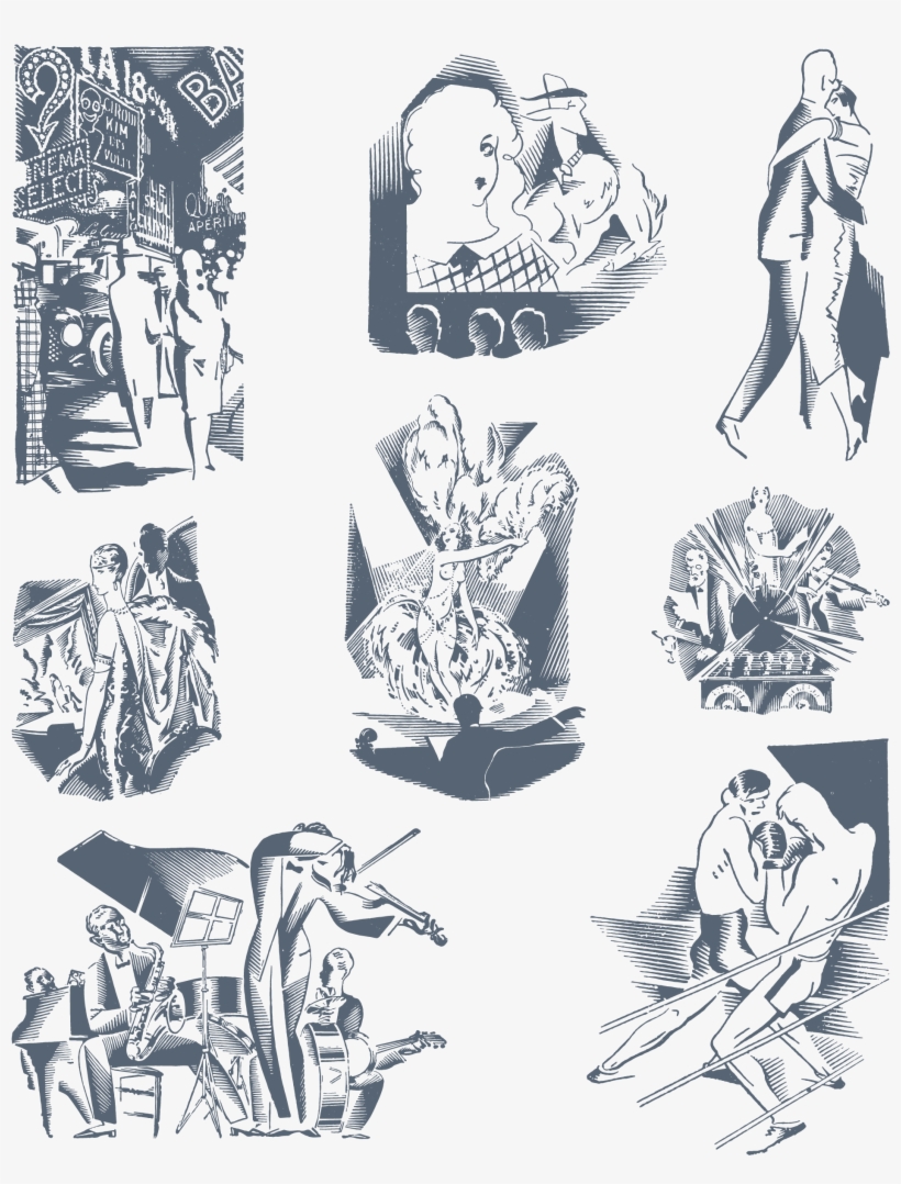 Download 170 Stylized Art Deco Illustrations And Ornaments, - Visual Arts, transparent png #3562504