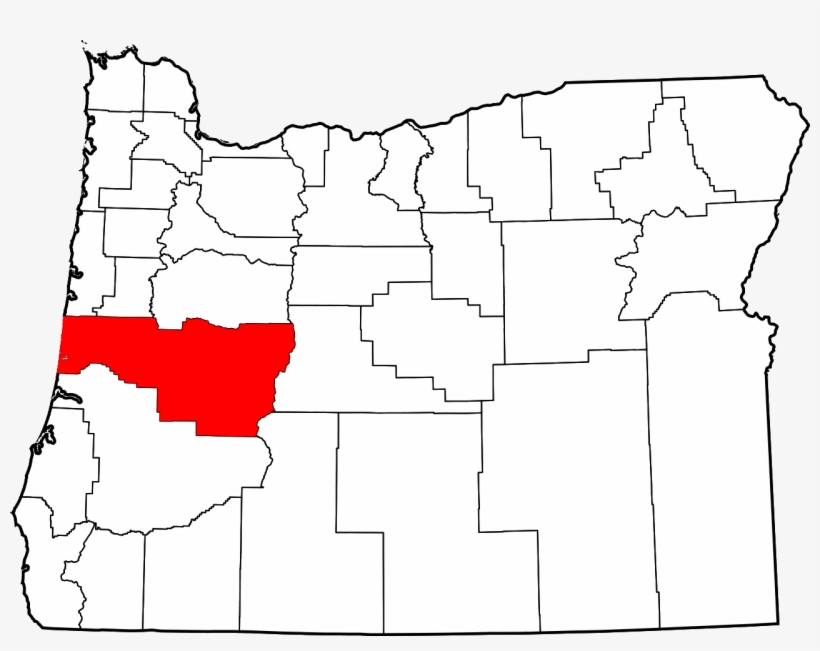 Map Of Oregon Highlighting Lane County - File Map Of Oregon, transparent png #3562762