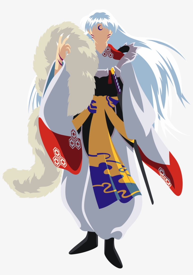 Sesshomaru Png - Inuyasha And Sesshomaru Minimalistic, transparent png #3563343