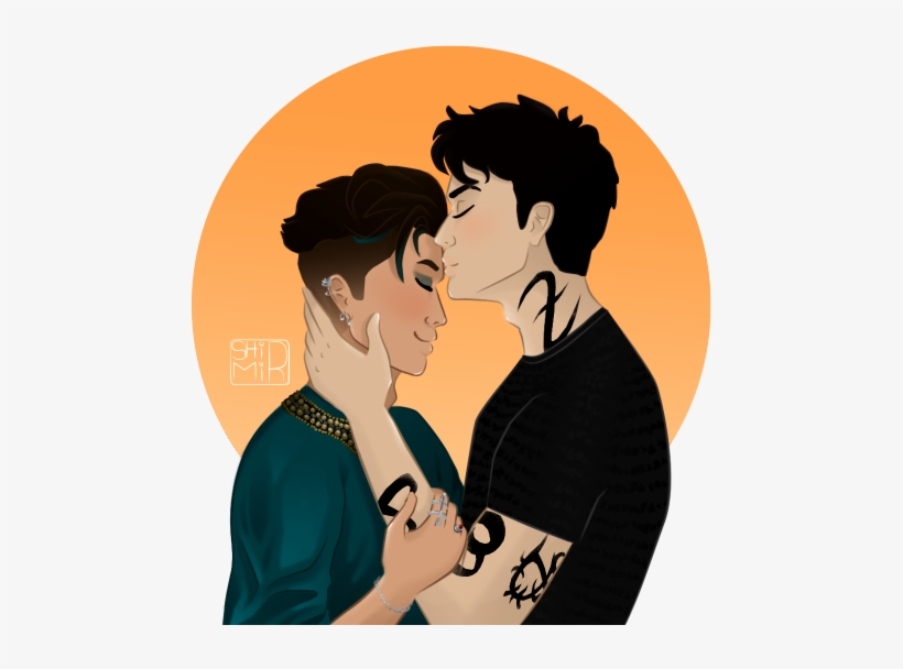 He's Quite Magical - Shadowhunters Alec Magnus Kiss Fanard, transparent png #3565154