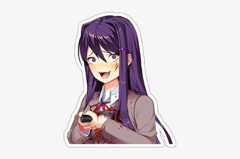 Doki Doki Literature Club Yuri Kills Herself, transparent png #3565586