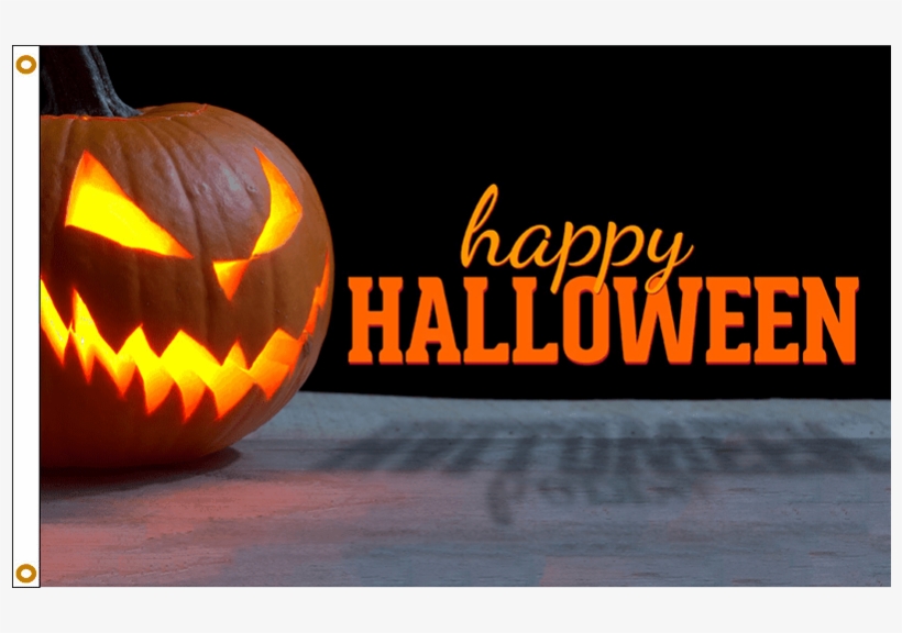 Halloween Evil Pumpkin Flag - American Halloween Flag, transparent png #3565632
