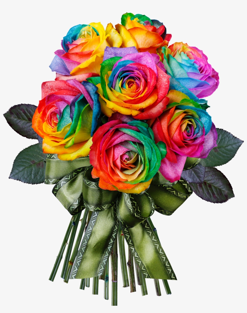 Rainbow Rose, transparent png #3565686