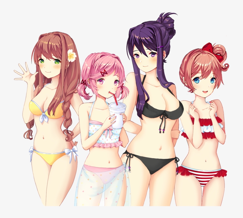 Took U/etched's Original Image, Upscaled And Fixed - Doki Doki Literature Club Hentai, transparent png #3565921